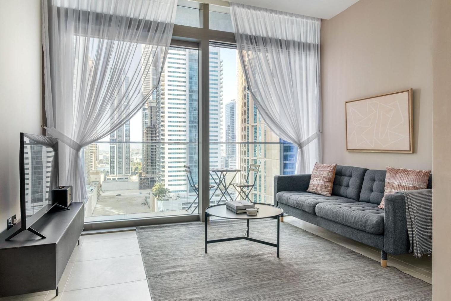 Blueground Marina Gate City View Sauna Gym Dxb-1338 *